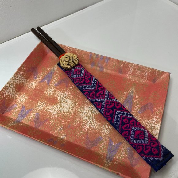 NWOT Asian theme two items, wooden chopsticks w/cover and bottle shirt cover - Picture 3 of 12